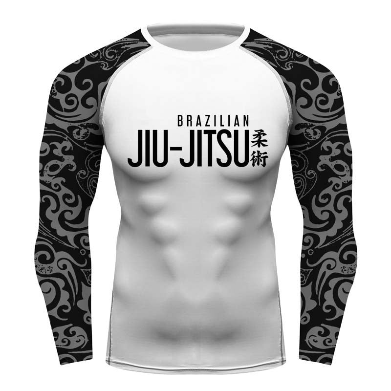 Men Digital Printing BJJ Yoga Tshirt Fitness Gym Tops Jiu Jitsu MMA Mu –  NOGI BJJ MMA