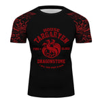 Game of Thrones House Targaryen Full Printing short Sleeve T-shirt Gym Sport