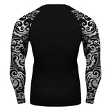 Totem Bones Skull Gym Sport Compression Shirt Rash Guard